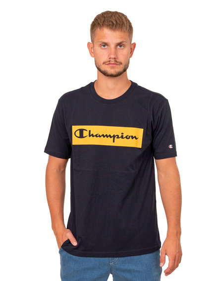 Koszulka Champion 217968 Line Granatowa / Żółta
