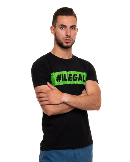 Koszulka Illegal Vlepa Czarna / Zielona