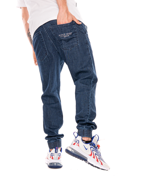 Spodnie Jeans Jogger Slim Ssg Group Line Niebieskie