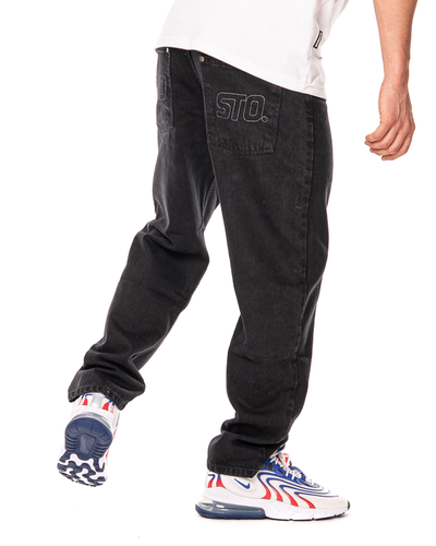 Spodnie Jeans baggy Prosto Flavour Xxi Czarne