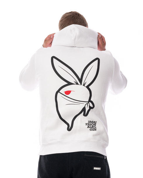 Bluza Z Kapturem 3maj Fason Big Bunny Back Biała