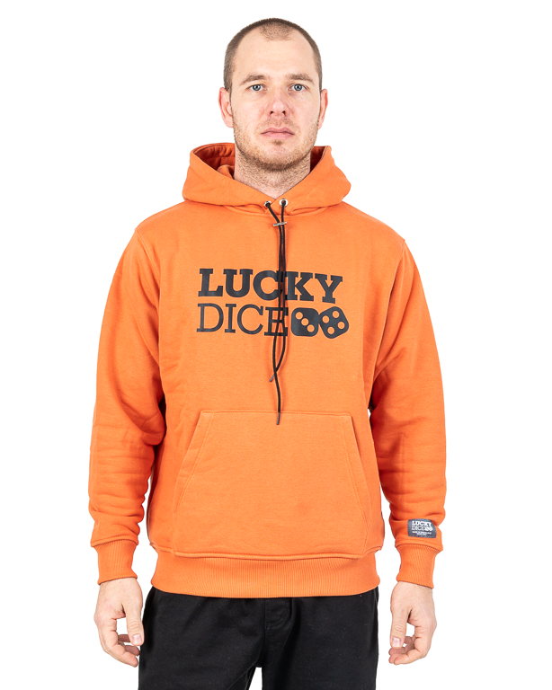 Bluza Z Kapturem Lucky Dice Logo One Pomarańczowa