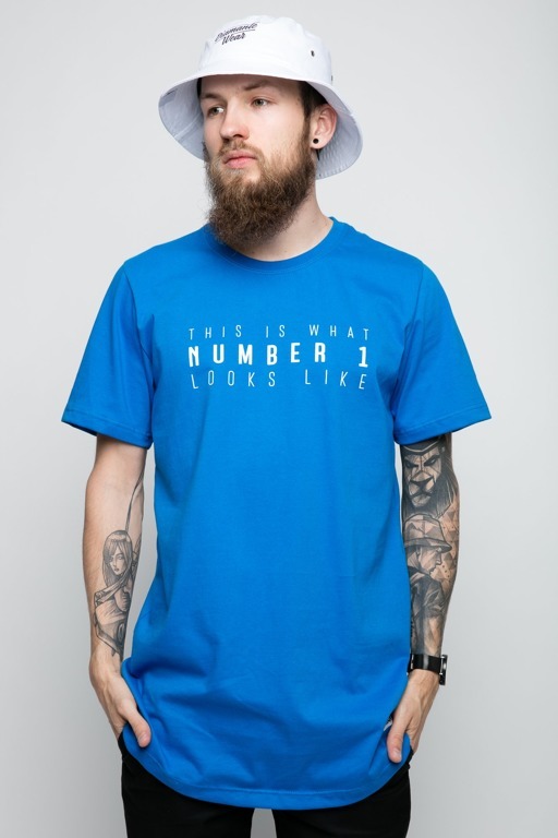 DIAMANTE WEAR T-SHIRT NUMBER ONE BLUE
