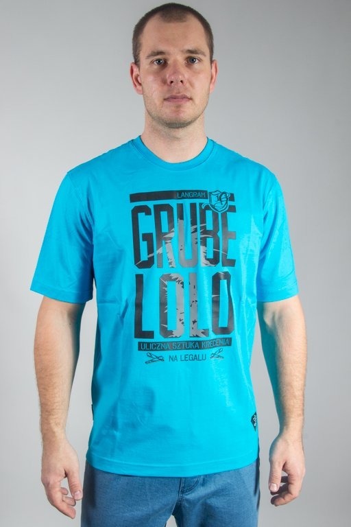 Grube Lolo Koszulka T-shirt Logo Pisane Blue