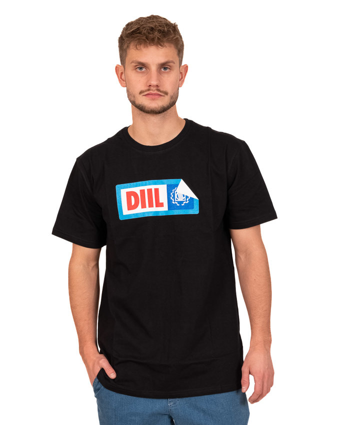 Koszulka Diil Sticker Czarna / Niebieska