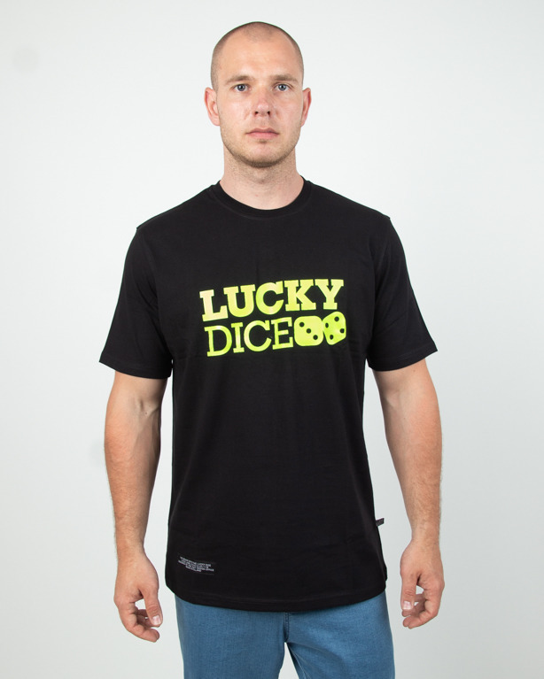 Koszulka Lucky Dice Logo Black-Neon