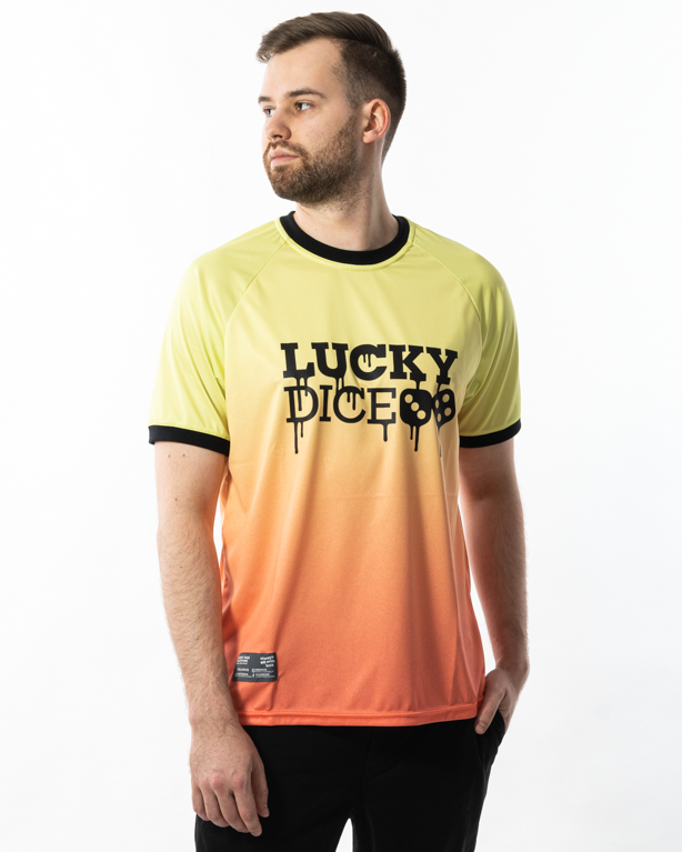 Koszulka Lucky Dice Painted Ap Sunset Żółta / Pomarańczowa