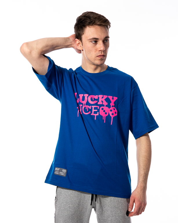 Koszulka Lucky Dice Painted Logo Niebieska