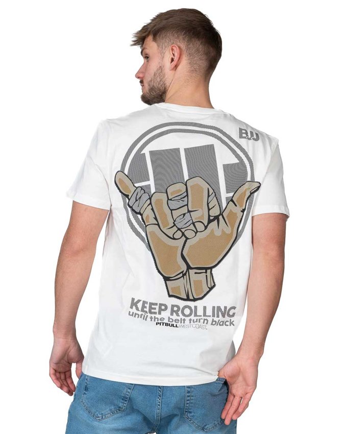 Koszulka Pit Bull Keep Rolling Biała