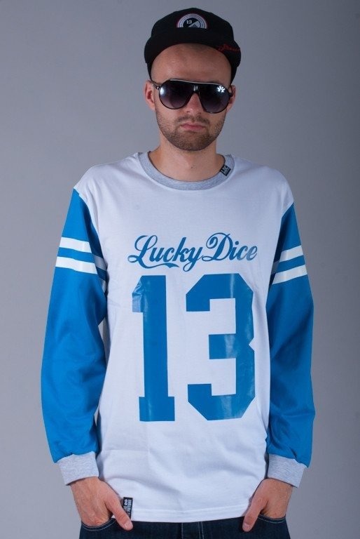 LUCKY DICE LONGSLEEVE LD13 WHITE-BLUE