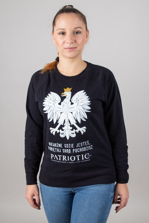 Patriotic Girl Bluza Bez Kaptura Godło Black