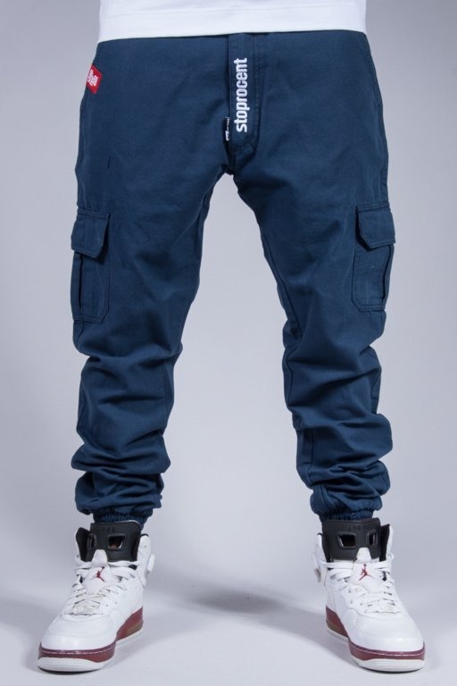 STOPROCENT PANTS CHINO JOGGER ARMY  BLUE