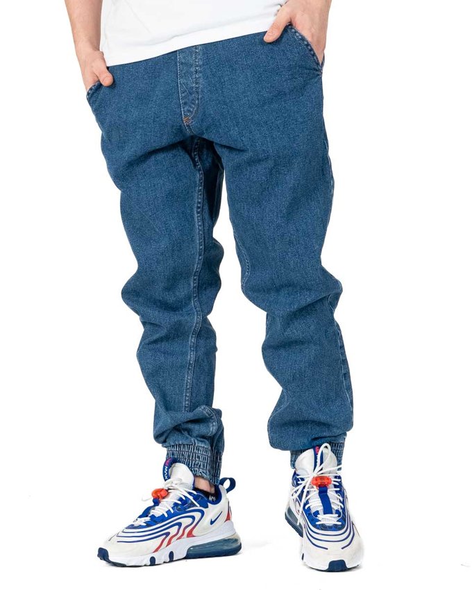 Spodnie Jeans Jogger Ssg Slim Basic Niebieskie
