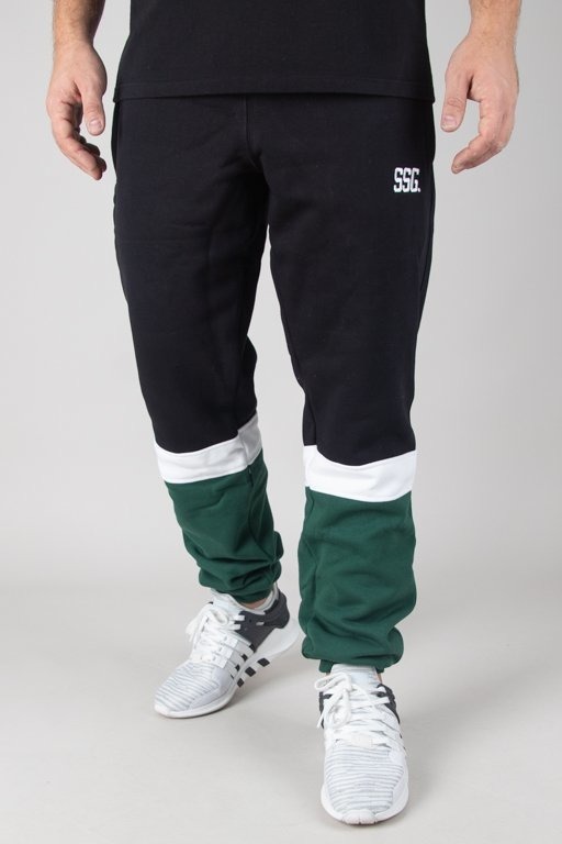 Spodnie SSG Dresowe Slim Double Side Black-Green